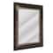Head West Bronze Distressed 30.5" x 36.5" Framed Beveled Accent Vanity Mirror